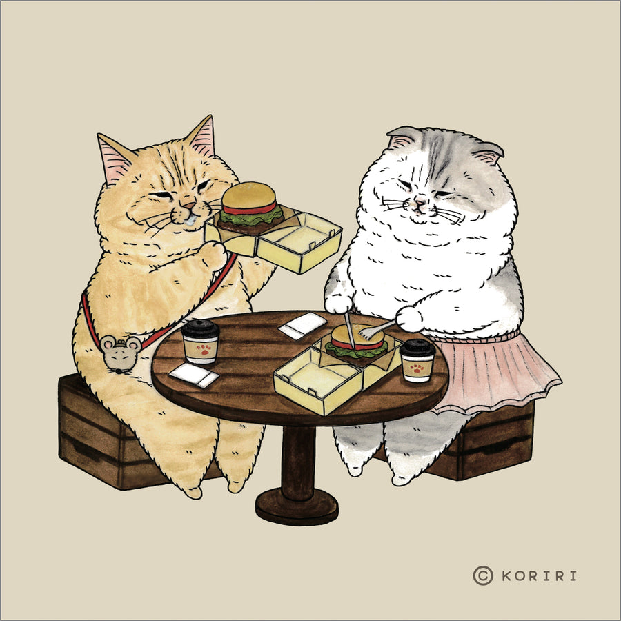 世にも不思議な猫世界 キャラクターパネル「ハンバーガー」